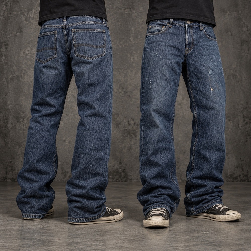 34x28 Blue Straight Leg Insulated Jeans 2000s